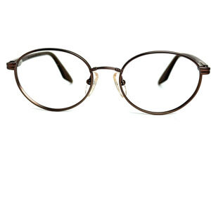 AO Safety Eyeglasses Frame Z87-2 Steel 200 Brown Metal Full Rim 53-16-140 H18266